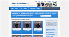 Desktop Screenshot of animalsneedinghomes.co.uk